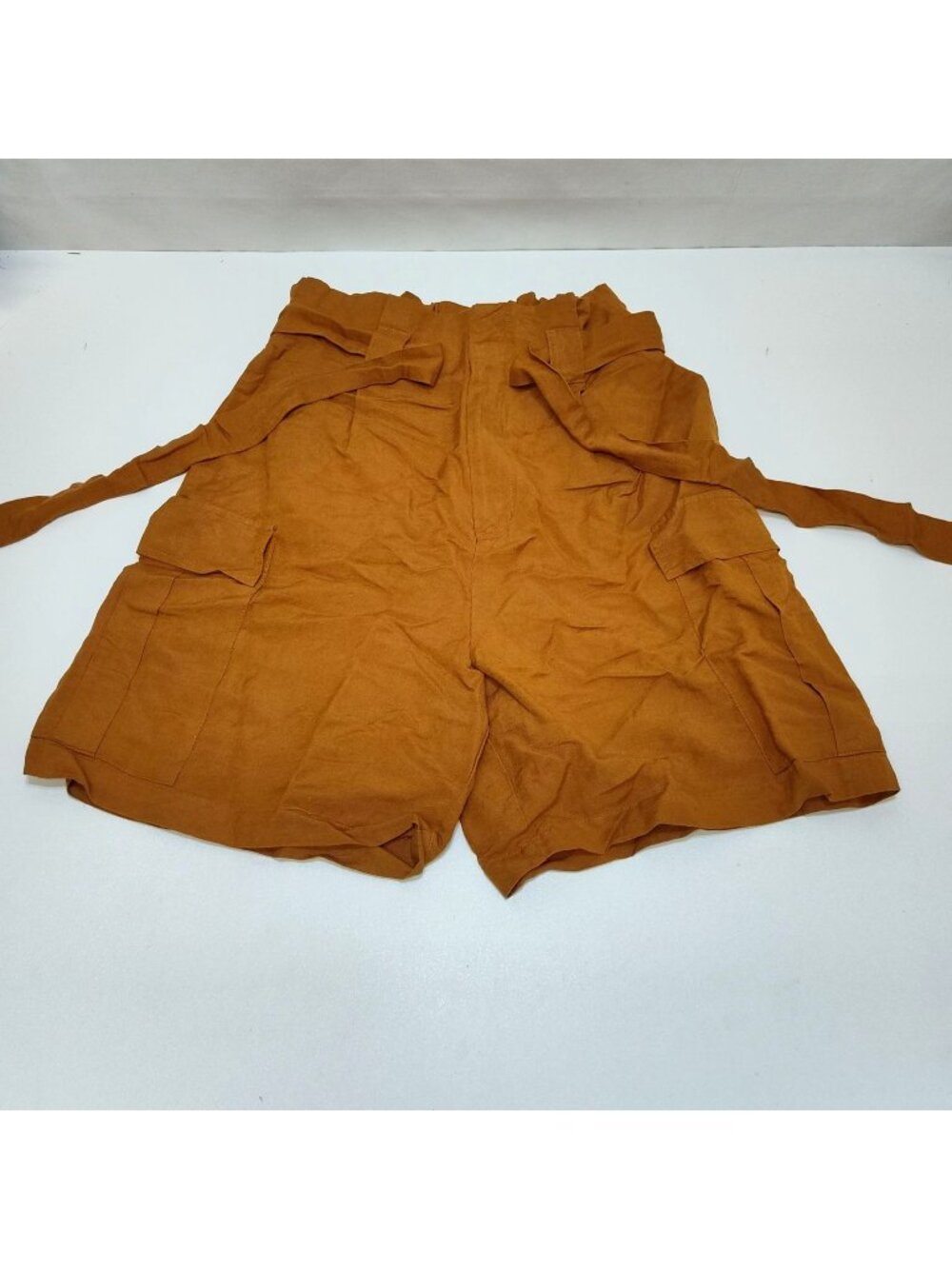 A New Day Oversized Paperbag Baggy Cargo Shorts Women Small W26 Drawstring NWT